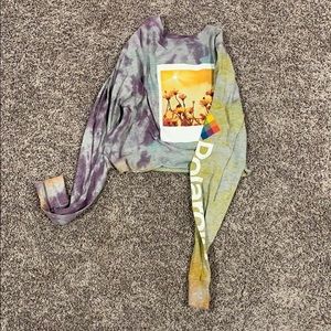 Polaroid the died crop too long sleeve